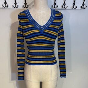 BDG Striped V-Neck Sweater NWT size Small